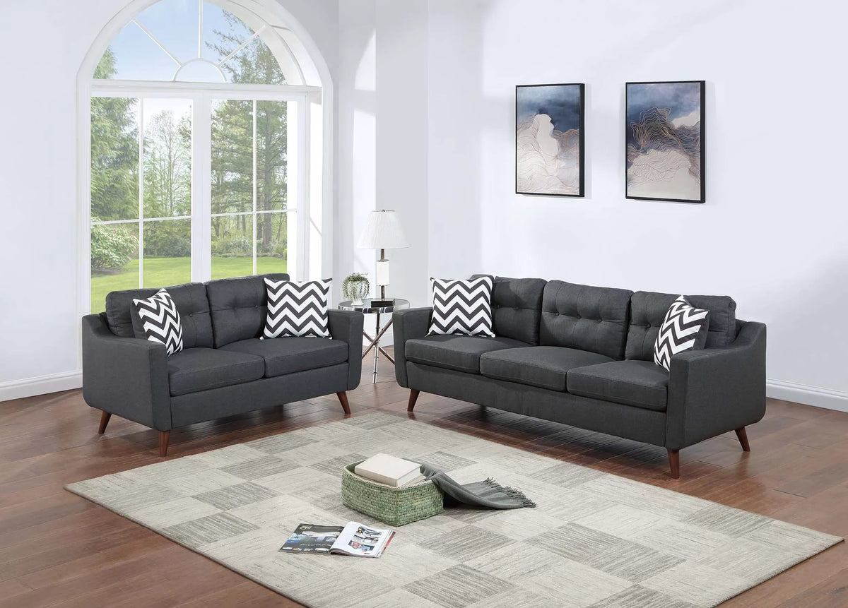 The Ramsey Black Sofa Set – 2 Piece