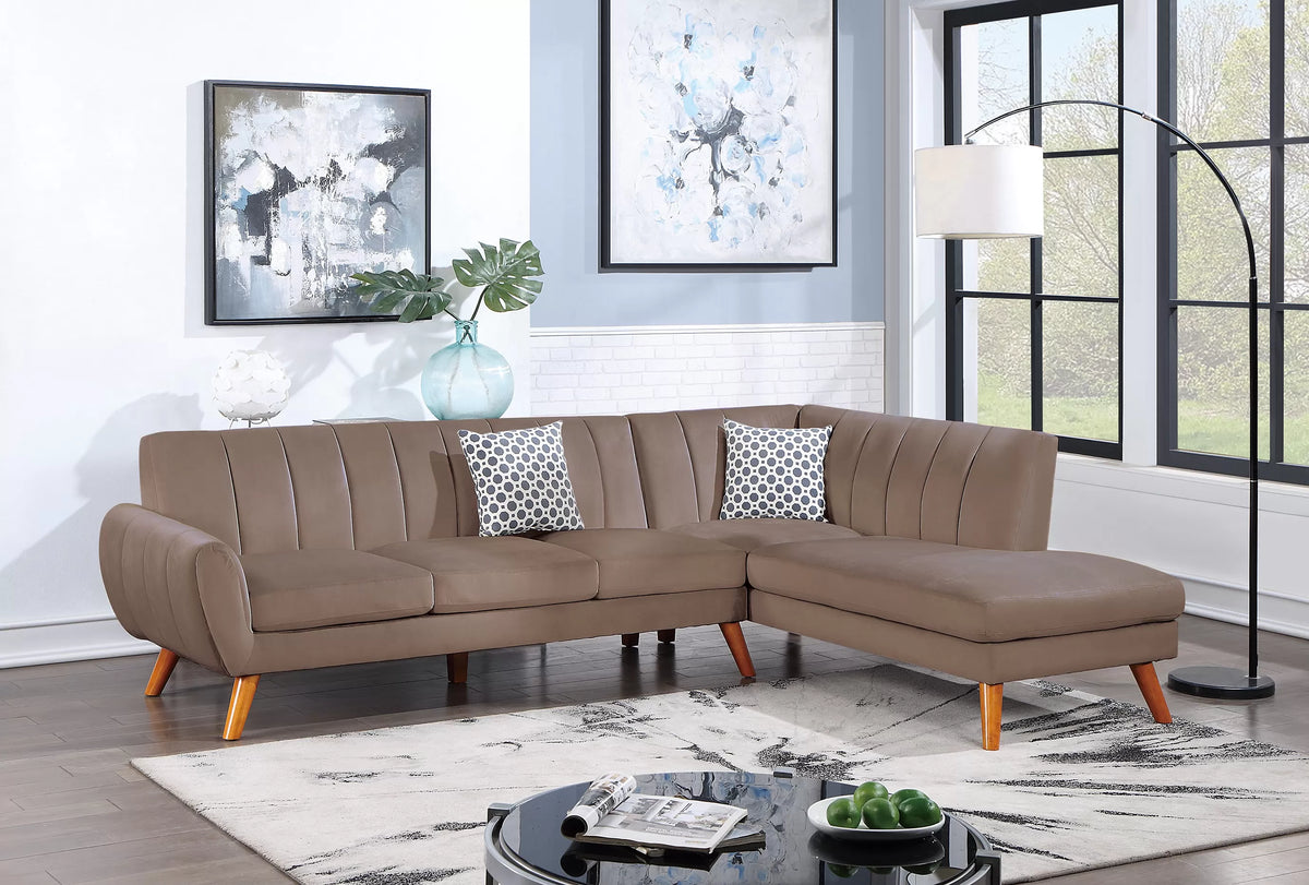 The Donnelly Light Brown Sectional – 2 Piece