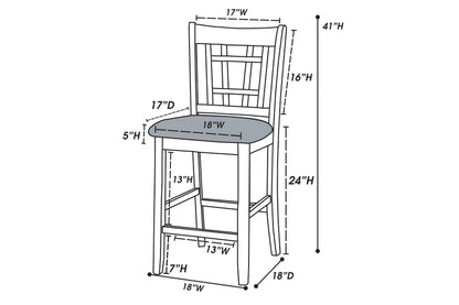 The Bennington Counter Height Chair – Set of 2 - view 3