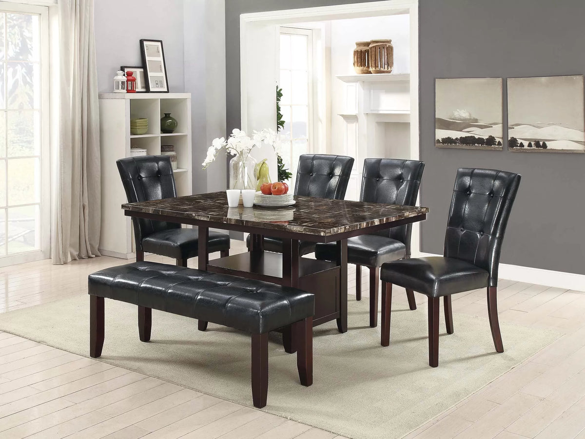 The Regent Faux Marble Dining Set – 6 Piece - view 11