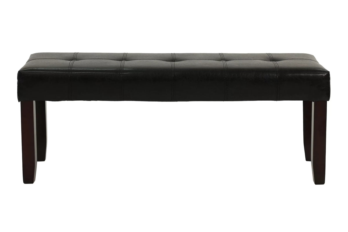 The Regent Black PU Dining Bench - view 3