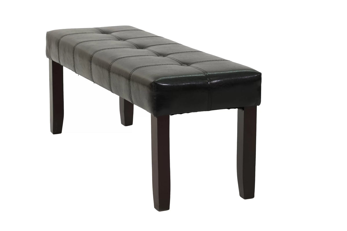 The Regent Black PU Dining Bench - view 5