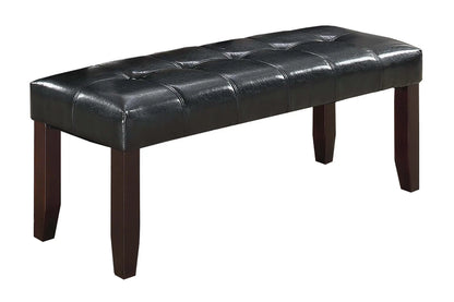 The Regent Black PU Dining Bench - view 1
