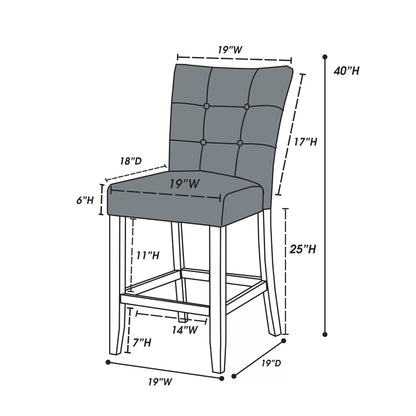The Regent Black PU Counter Chair – Set of 2 - view 3