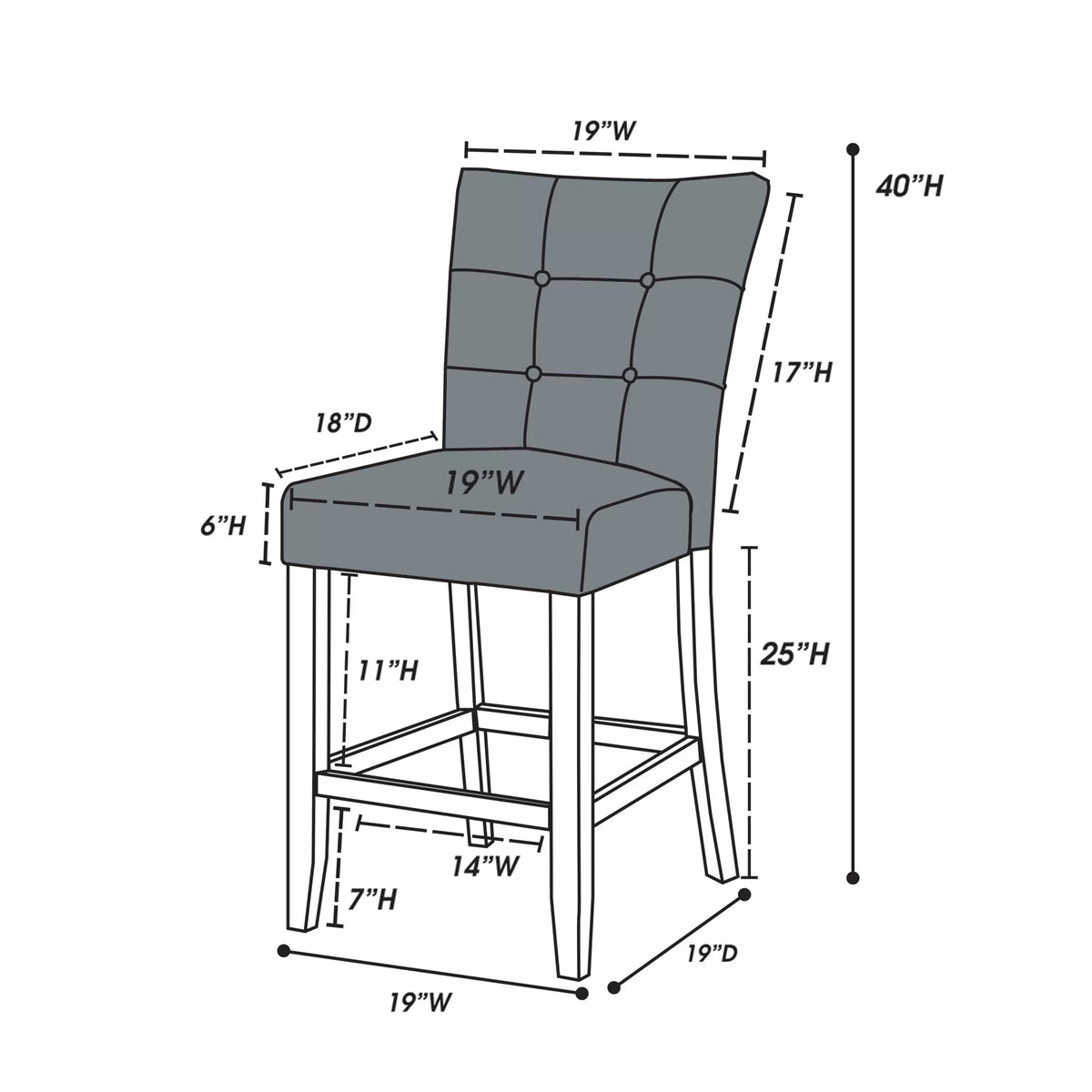 The Regent Counter Height Dining Set – 6 Piece - view 11