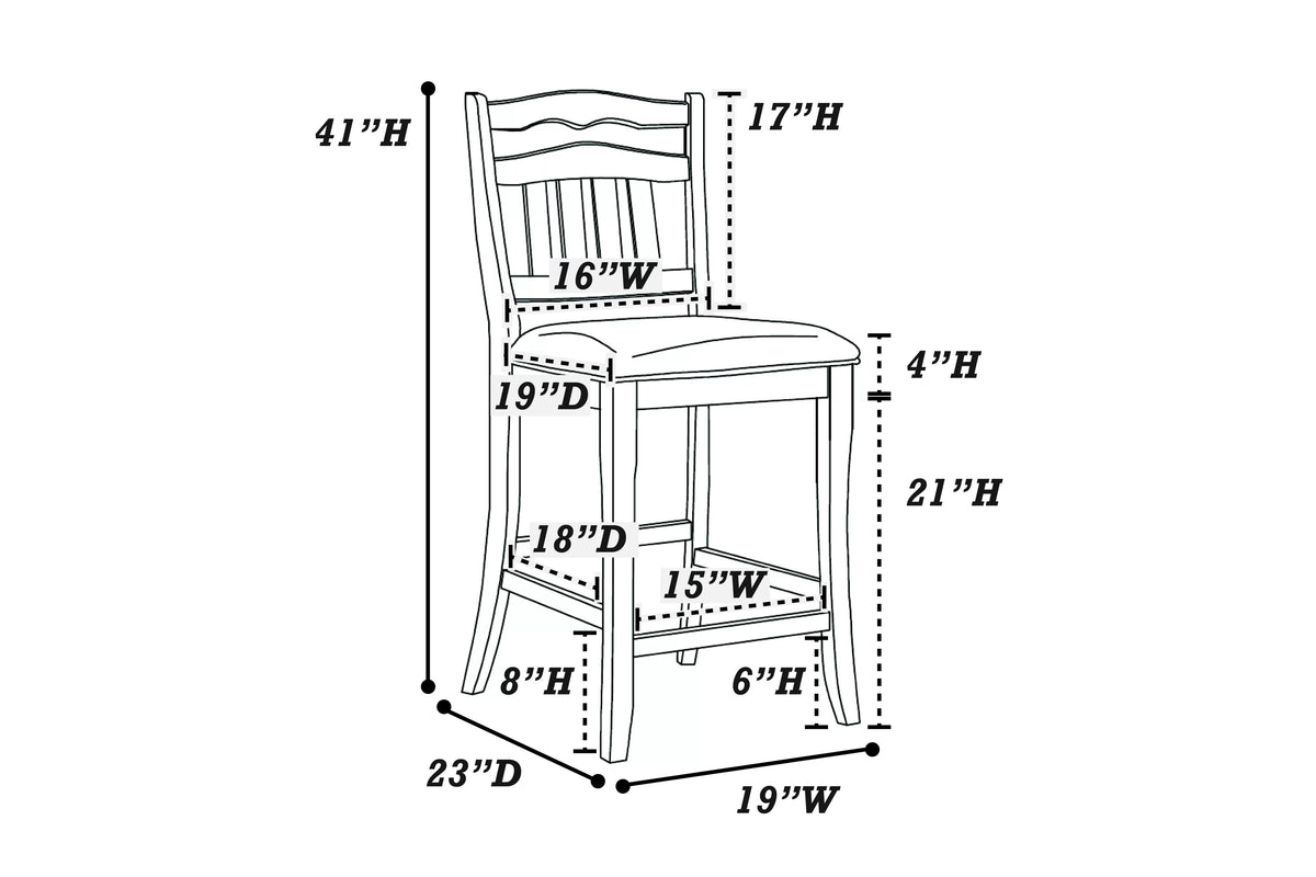 The Weatherford Ladder-Back Counter-Height Chair – Set of 2 - view 8
