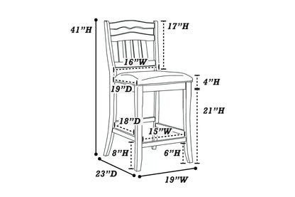 The Weatherford Ladder-Back Counter-Height Chair – Set of 2 - view 8