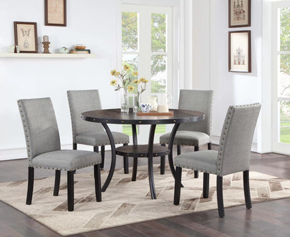 The Harlow Gray Nailhead Rectangular Dining Set – 7 Piece - view 8