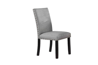 The Harlow Gray Nailhead Rectangular Dining Set – 7 Piece - view 7