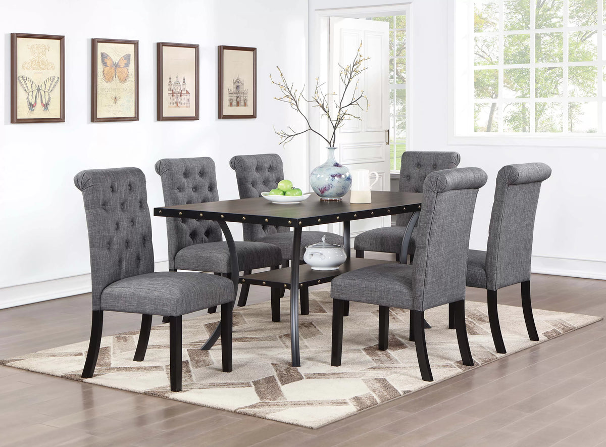 The Harlow Charcoal Tufted Dining Chair - view 3