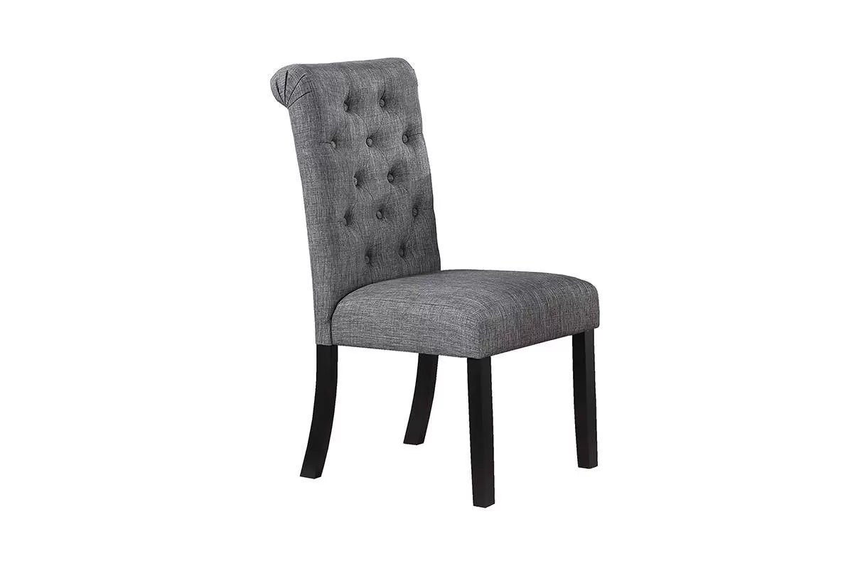 The Harlow Charcoal Tufted Round Dining Set – 5 Piece - view 8