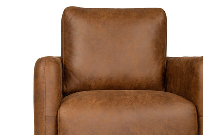 The Chestnut Leather-Like Swivel Chair - view 7
