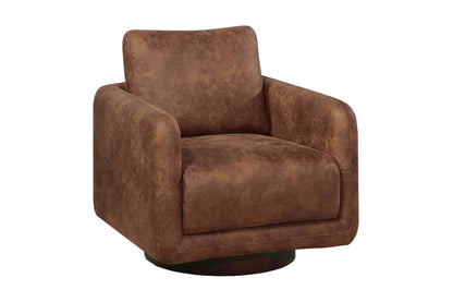 The Chestnut Leather-Like Swivel Chair - view 8