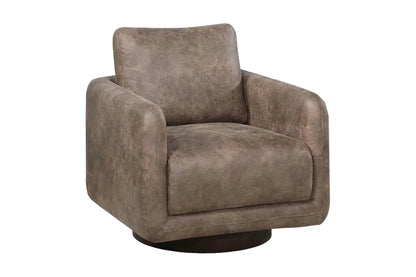 The Auburn Leather-Like Swivel Chair - view 8