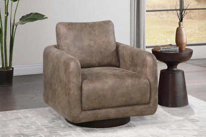The Auburn Leather-Like Swivel Chair - view 1