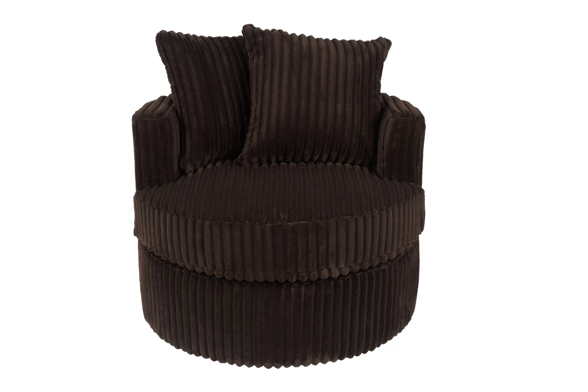 The Cocoa Fur Corduroy Swivel Chair - view 2