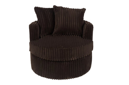 The Cocoa Fur Corduroy Swivel Chair - view 2