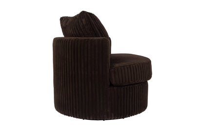 The Cocoa Fur Corduroy Swivel Chair - view 3
