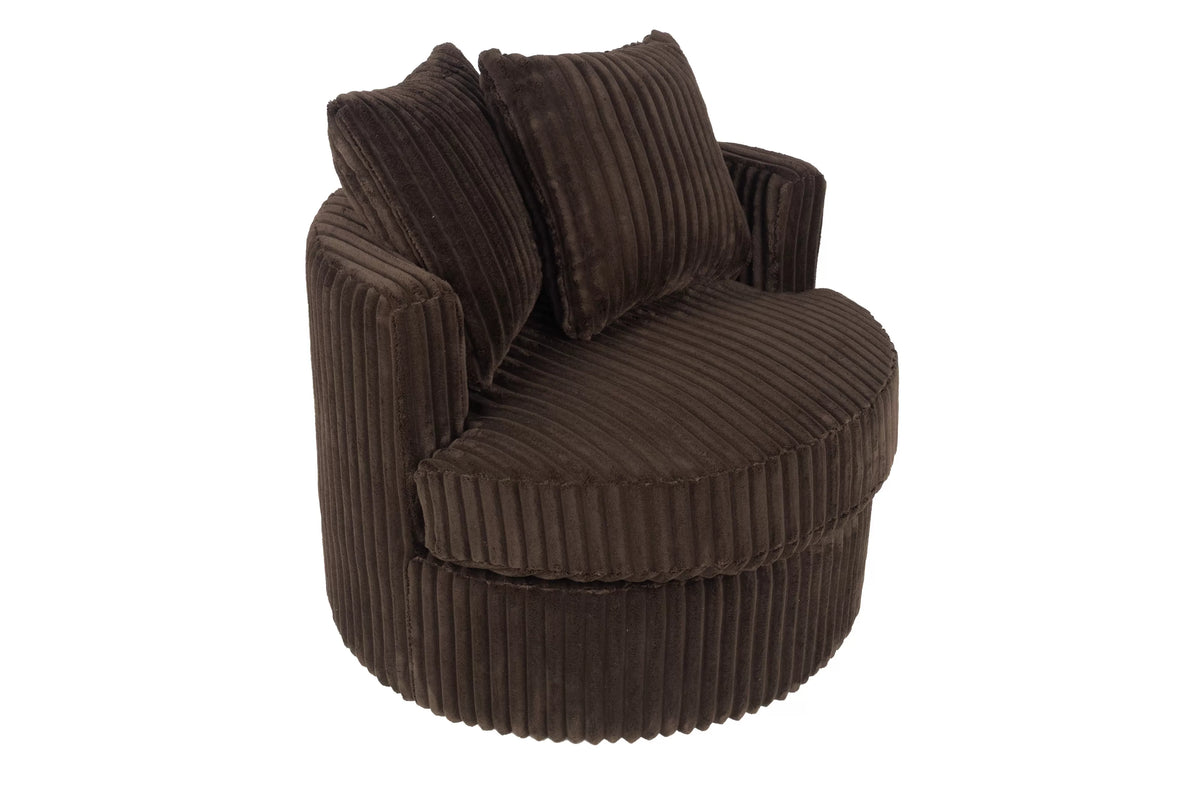 The Cocoa Fur Corduroy Swivel Chair - view 6