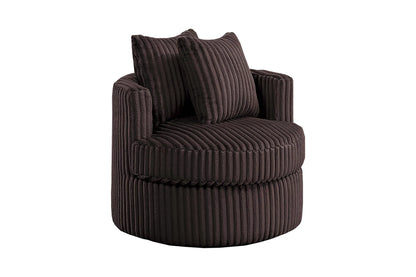 The Cocoa Fur Corduroy Swivel Chair - view 7