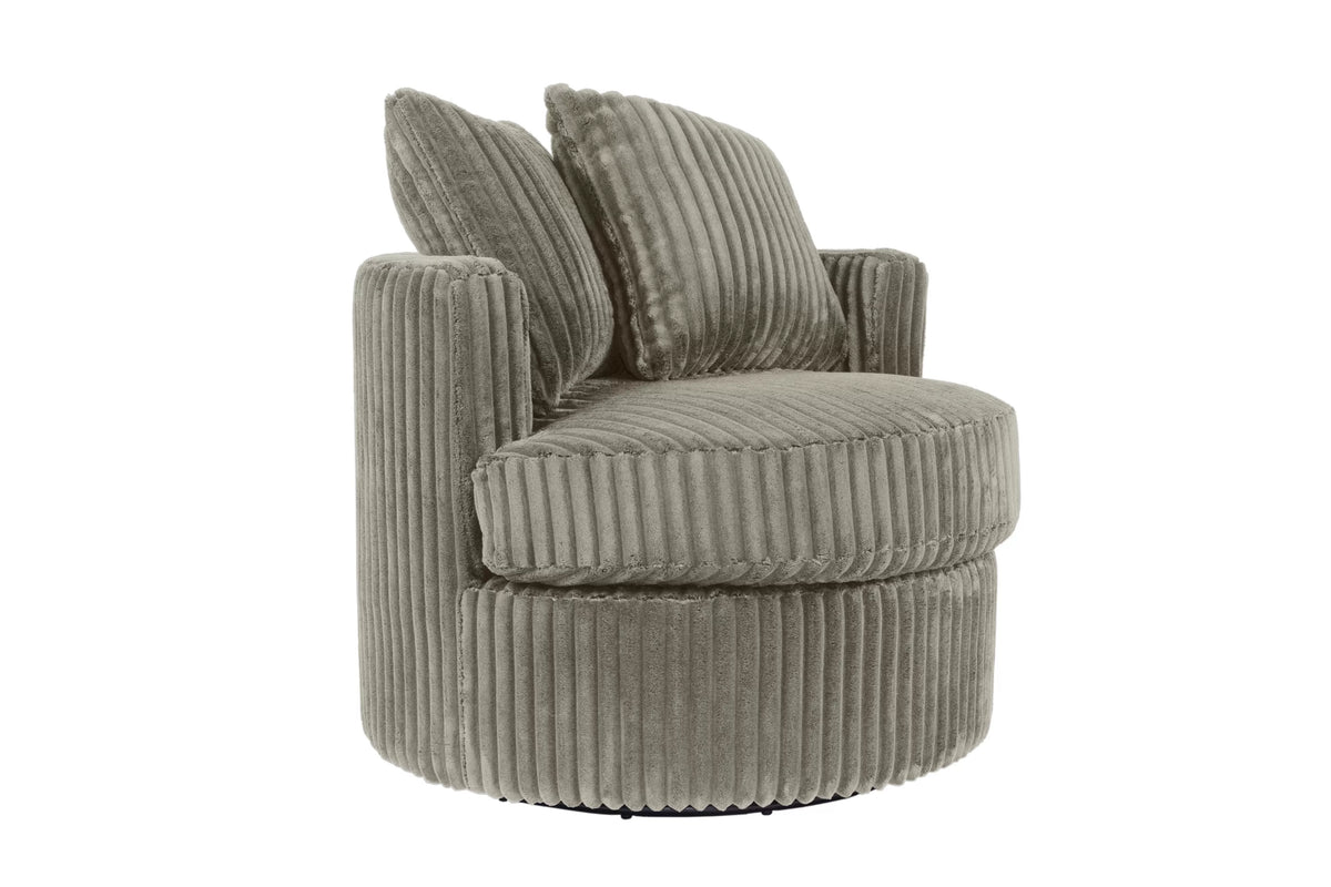 The Fog Fur Corduroy Swivel Chair - view 4