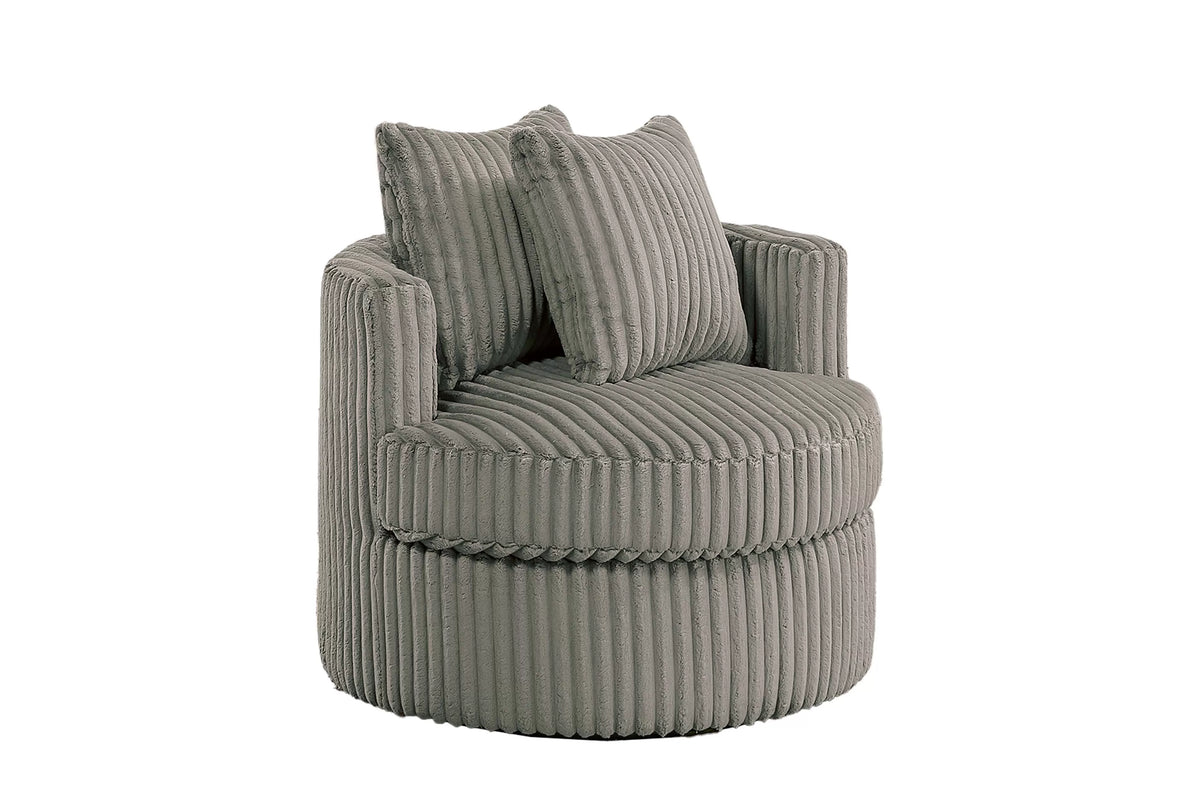 The Fog Fur Corduroy Swivel Chair - view 7