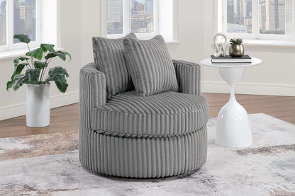 The Fog Fur Corduroy Swivel Chair - view 1