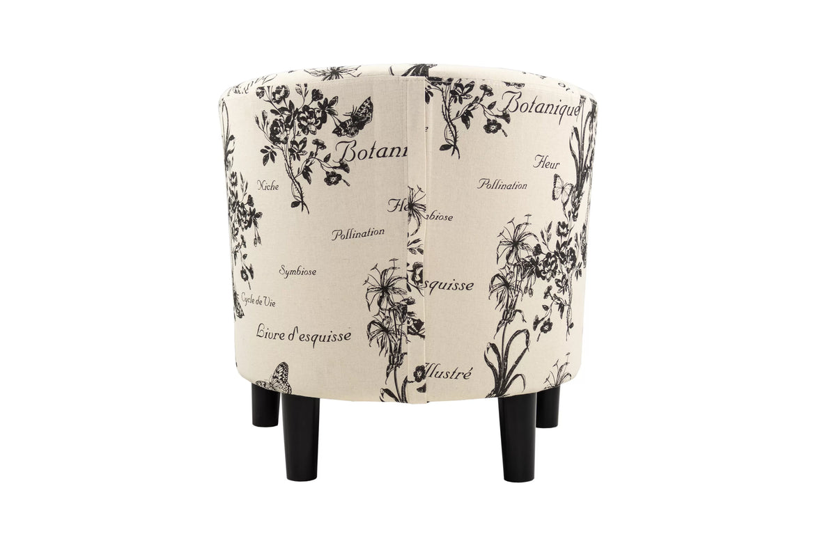 The Botanica Script Accent Chair with Ottoman - view 4