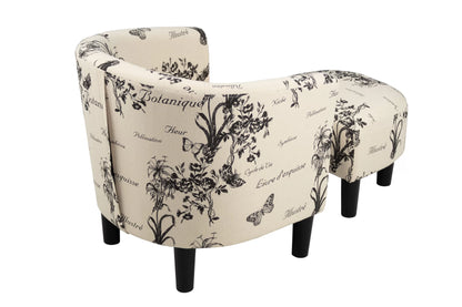 The Botanica Script Accent Chair with Ottoman - view 6
