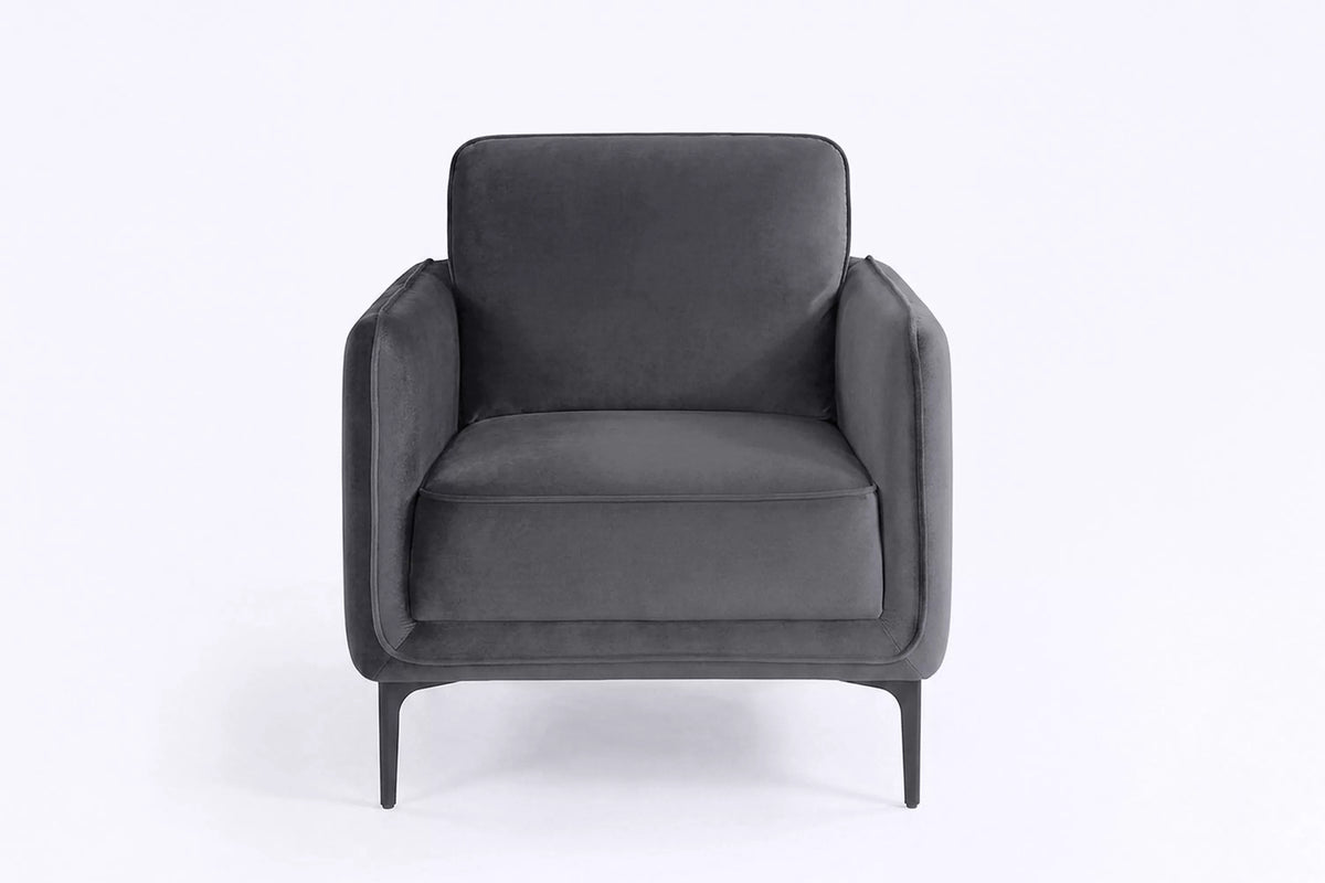 The Slate Gray Velvet Accent Chair - view 2