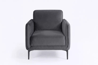 The Slate Gray Velvet Accent Chair - view 2