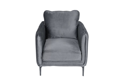 The Slate Gray Velvet Accent Chair - view 5