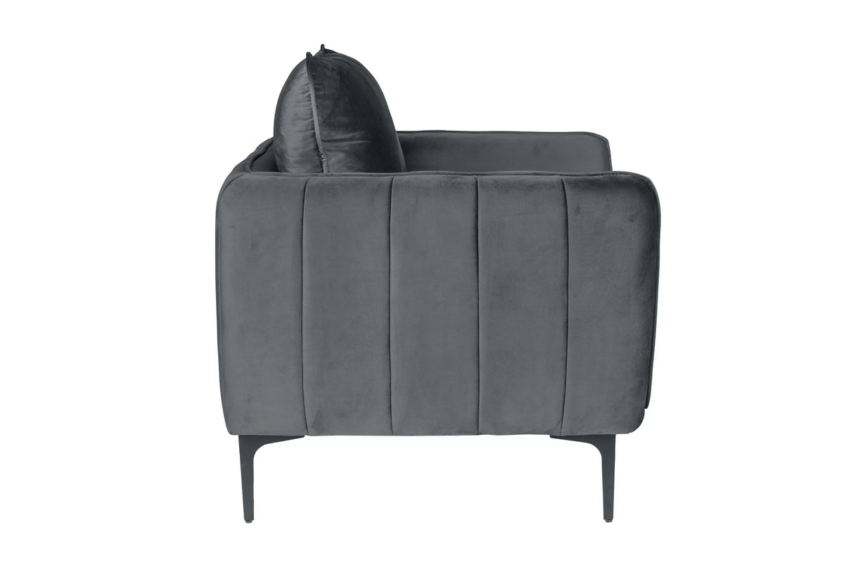 The Slate Gray Velvet Accent Chair - view 6