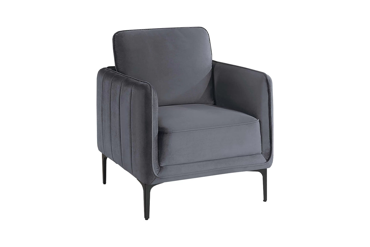 The Slate Gray Velvet Accent Chair - view 7