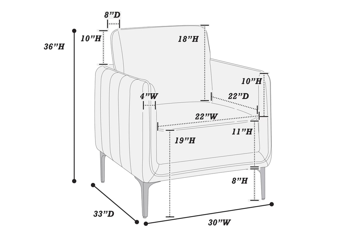 The Slate Gray Velvet Accent Chair - view 9