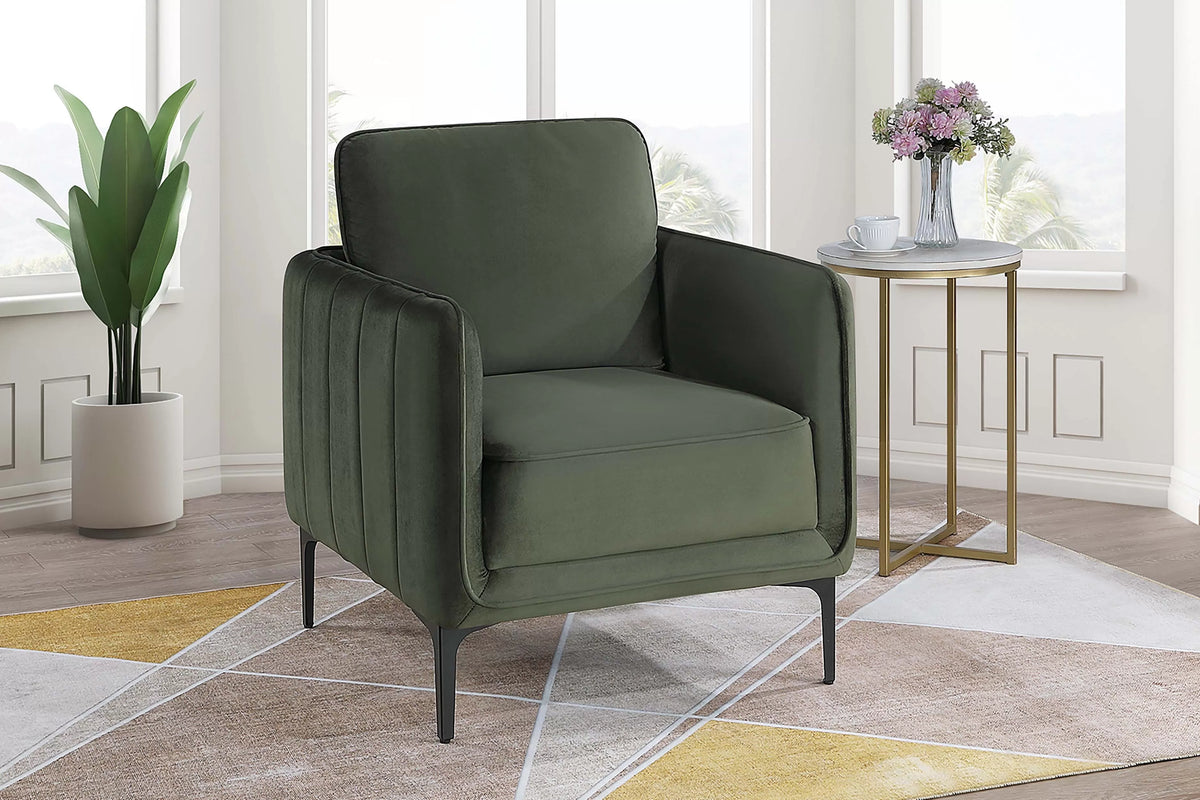 The Emerald Velvet Accent Chair - view 1