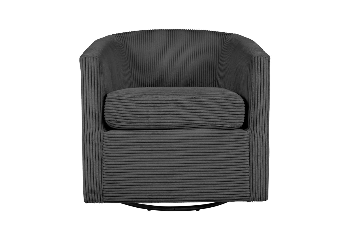 The Charcoal Corduroy Swivel Chair - view 2