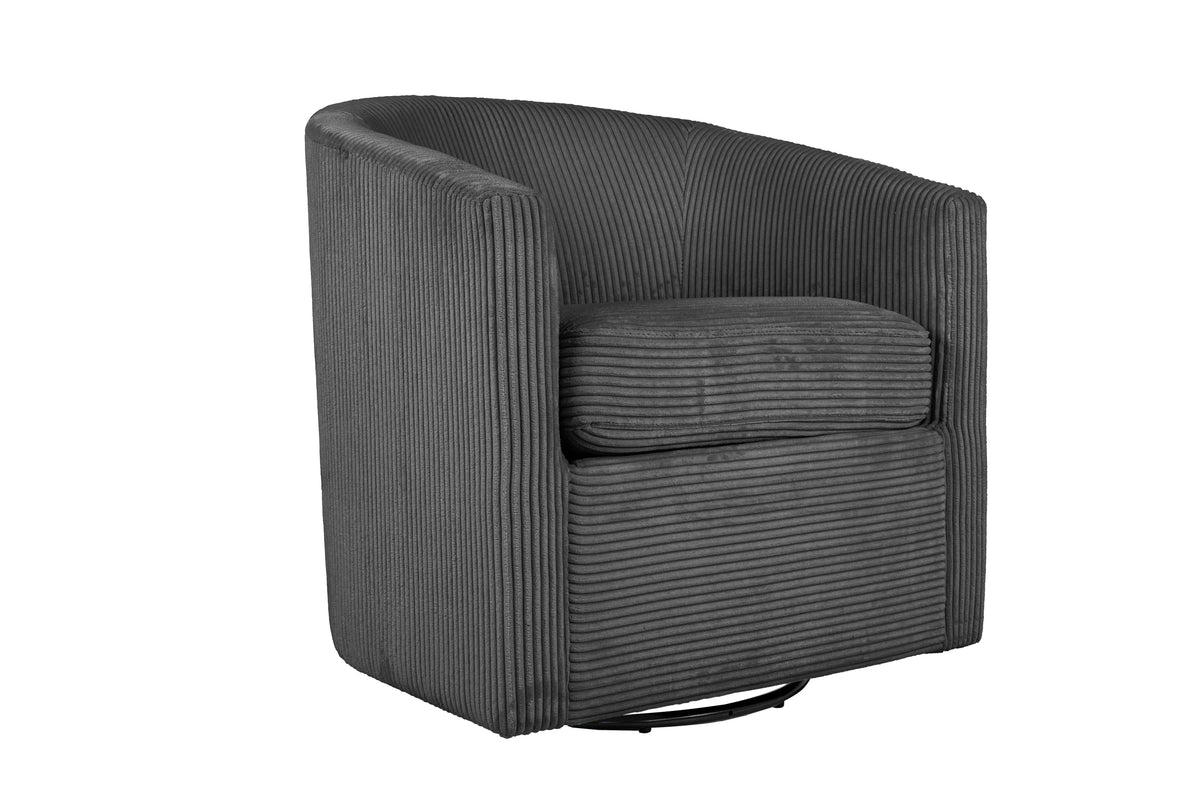 The Charcoal Corduroy Swivel Chair - view 4
