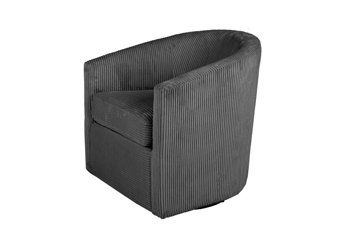 The Charcoal Corduroy Swivel Chair - view 7