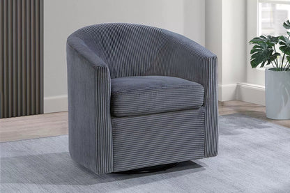 The Charcoal Corduroy Swivel Chair - view 1