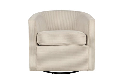 The Dune Beige Corduroy Swivel Chair - view 2