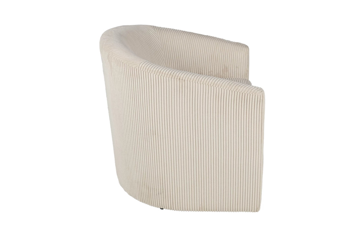 The Dune Beige Corduroy Swivel Chair - view 9