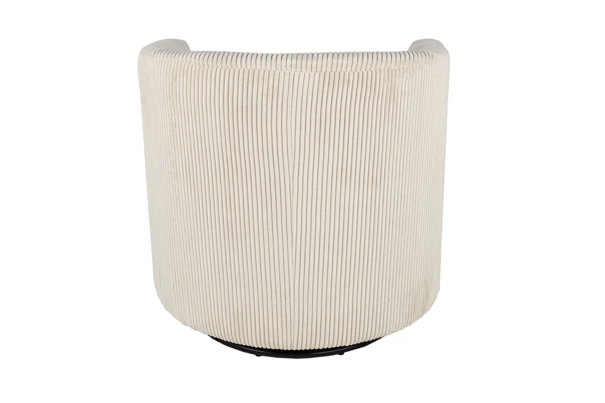 The Dune Beige Corduroy Swivel Chair - view 10