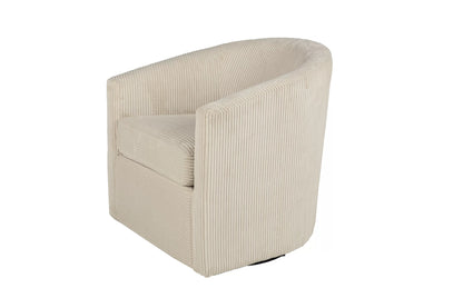 The Dune Beige Corduroy Swivel Chair - view 11
