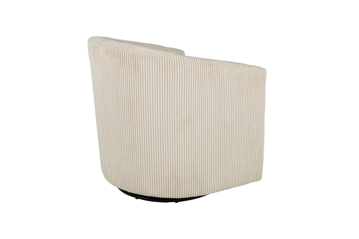 The Dune Beige Corduroy Swivel Chair - view 12