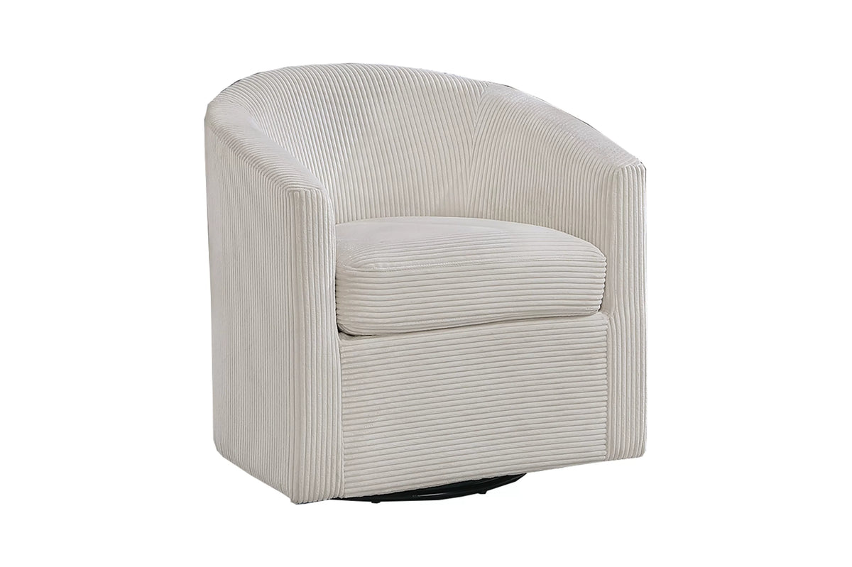 The Dune Beige Corduroy Swivel Chair - view 13