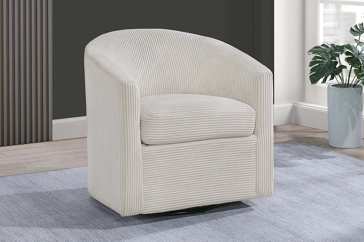 The Dune Beige Corduroy Swivel Chair - view 1