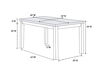 The Mercer Faux Marble Dining Set – 7 Piece - view 7
