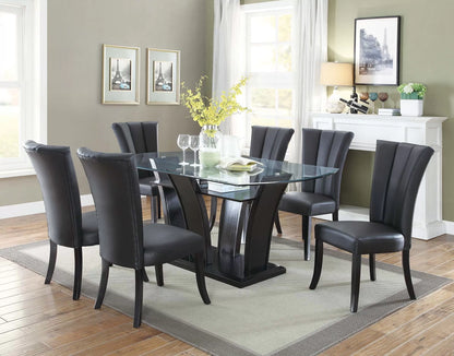 The Merritt Glass Top Tufted Dining Set – 7 Piece - view 1
