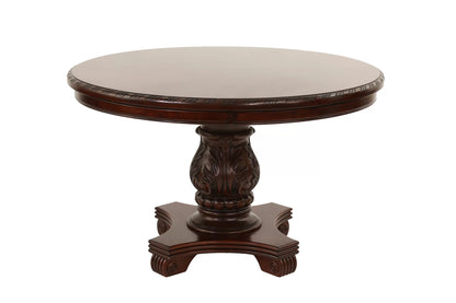 The Clovis Carved Round Dining Set with Buffet & Hutch – 6 Piece - view 3